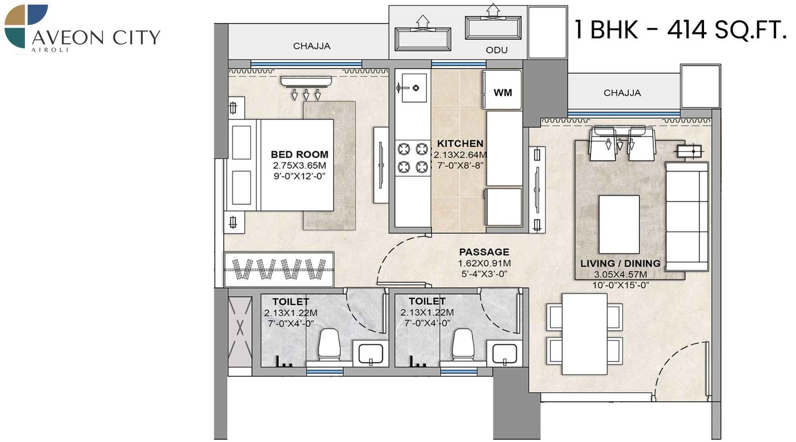 Balaji-Tricity-Delta-Aveon-City-Floor-Plan-1-BHK-414-Sqft
